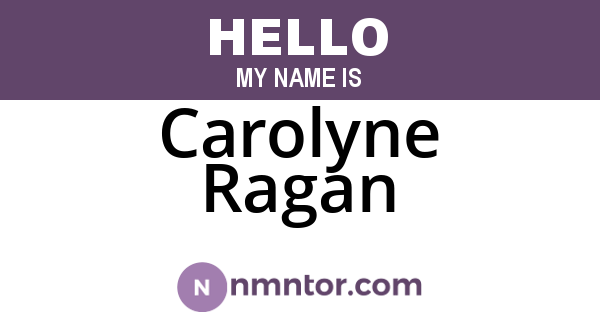 Carolyne Ragan