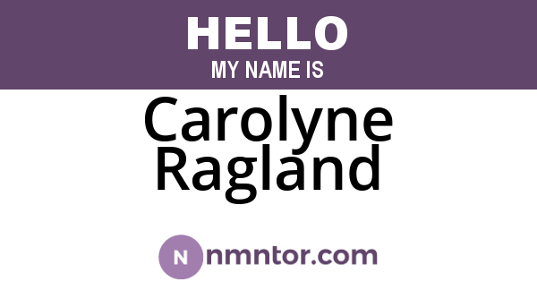 Carolyne Ragland