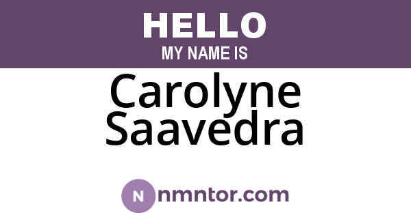 Carolyne Saavedra