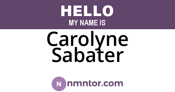 Carolyne Sabater