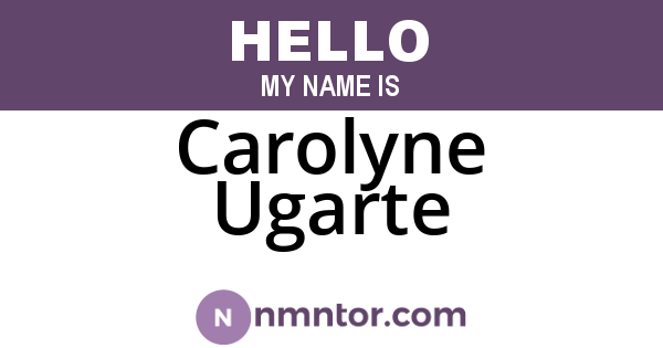 Carolyne Ugarte