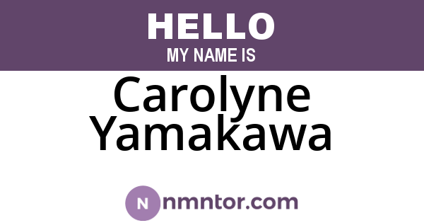 Carolyne Yamakawa