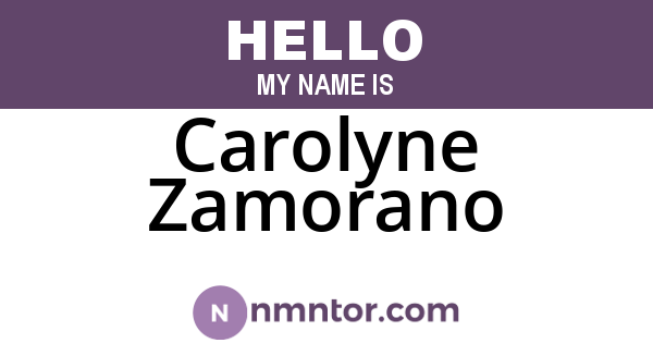 Carolyne Zamorano