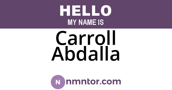 Carroll Abdalla