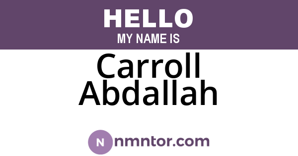 Carroll Abdallah