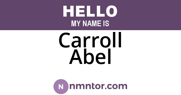 Carroll Abel