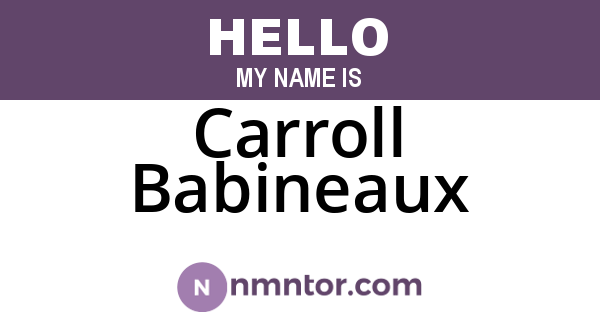 Carroll Babineaux