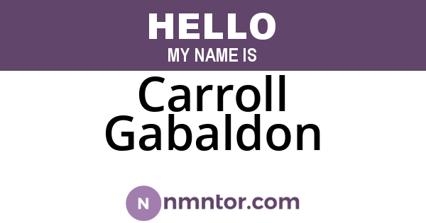 Carroll Gabaldon