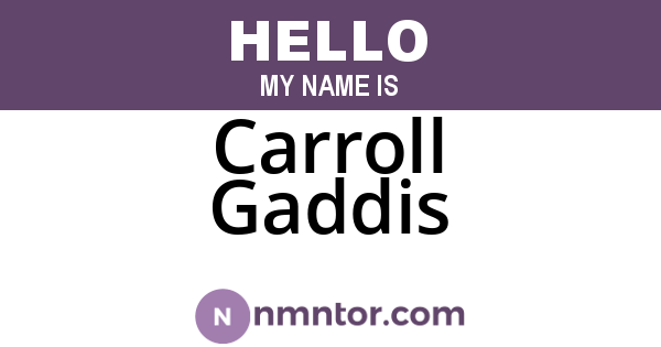 Carroll Gaddis