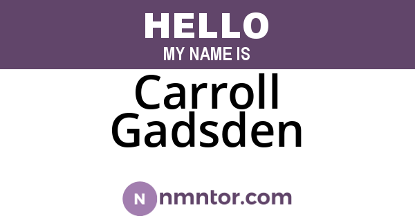 Carroll Gadsden