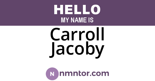 Carroll Jacoby