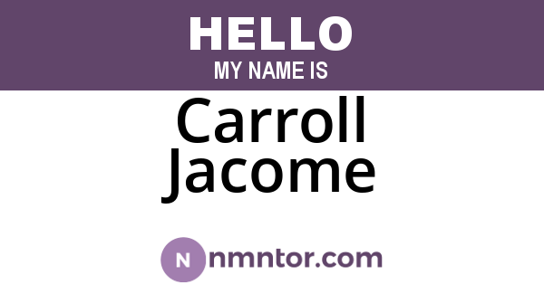 Carroll Jacome