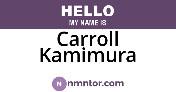 Carroll Kamimura