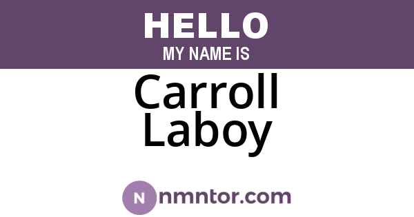 Carroll Laboy