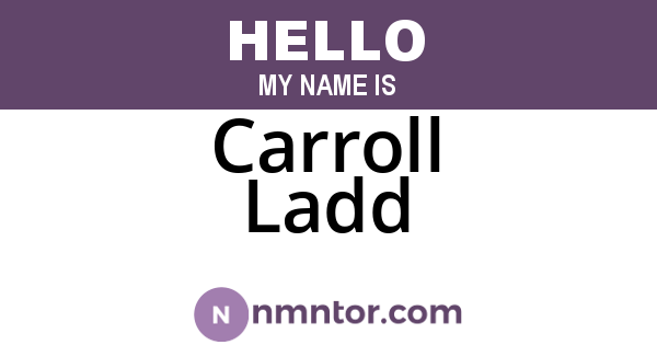Carroll Ladd