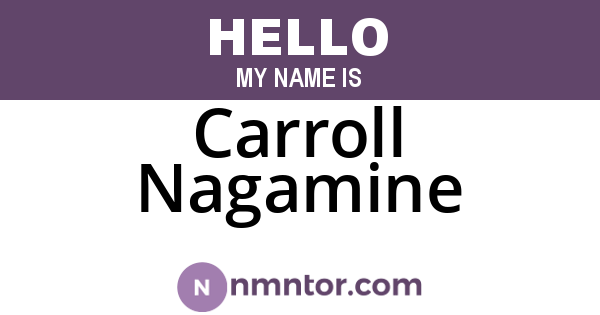 Carroll Nagamine