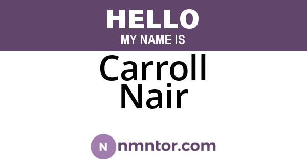 Carroll Nair