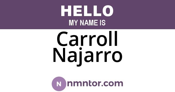 Carroll Najarro