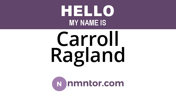 Carroll Ragland