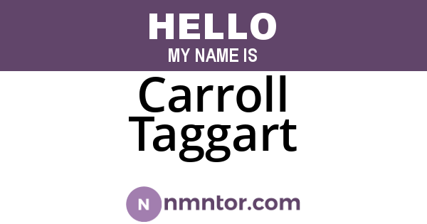 Carroll Taggart