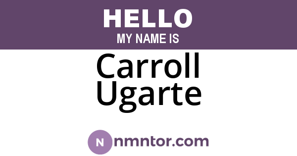 Carroll Ugarte
