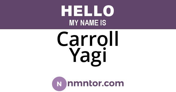 Carroll Yagi