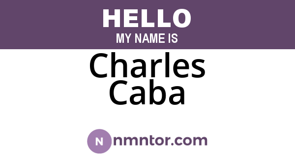 Charles Caba