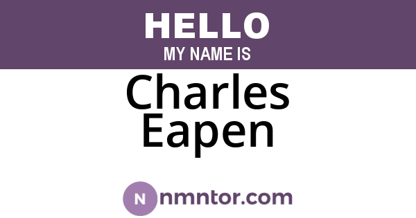 Charles Eapen