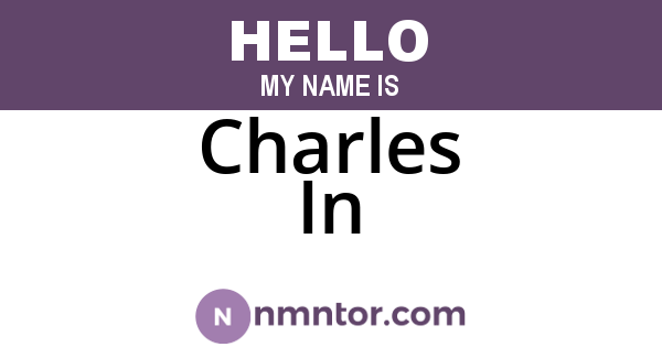 Charles In