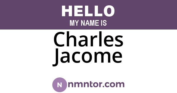 Charles Jacome