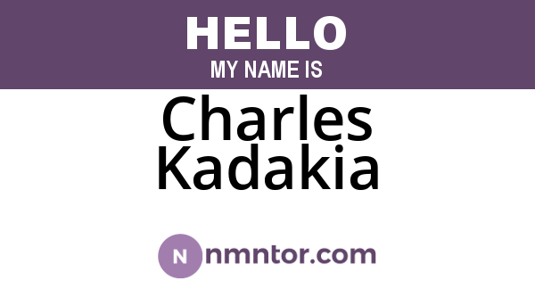 Charles Kadakia