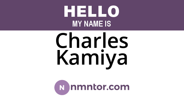 Charles Kamiya