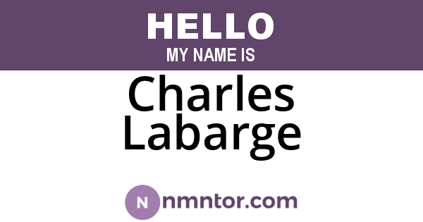 Charles Labarge