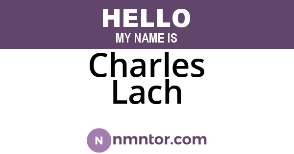Charles Lach