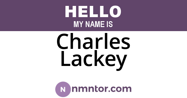 Charles Lackey