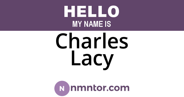 Charles Lacy