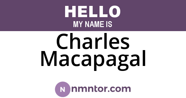 Charles Macapagal
