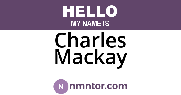 Charles Mackay
