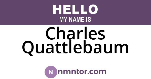 Charles Quattlebaum