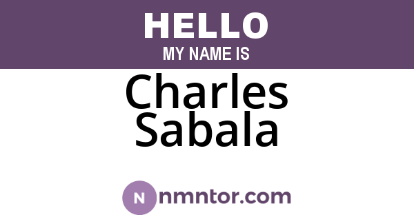 Charles Sabala