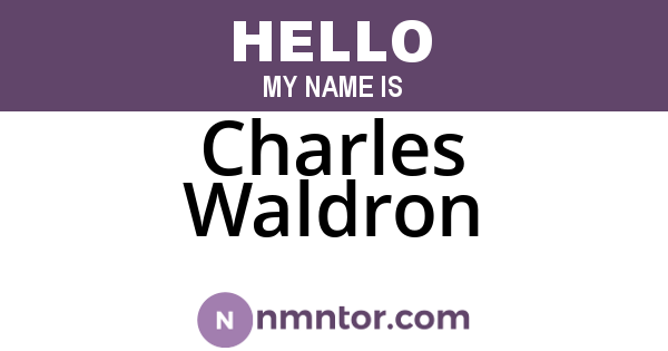 Charles Waldron