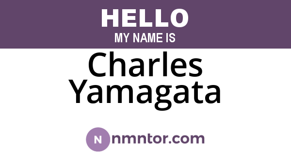 Charles Yamagata