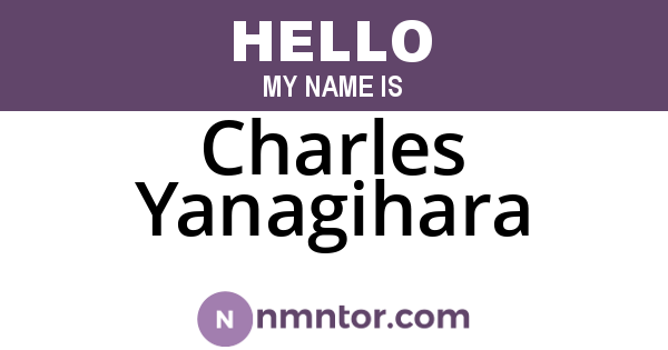 Charles Yanagihara