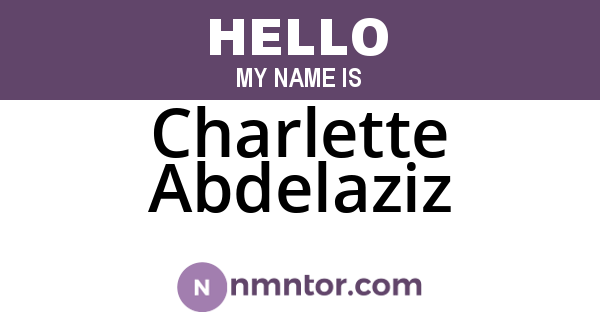 Charlette Abdelaziz