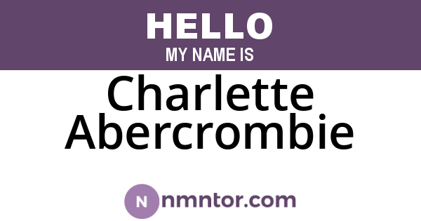 Charlette Abercrombie
