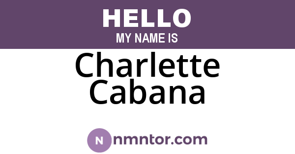 Charlette Cabana