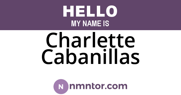 Charlette Cabanillas