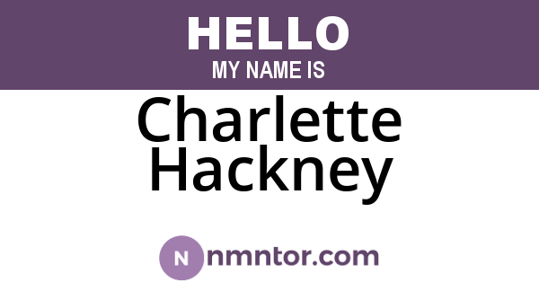 Charlette Hackney