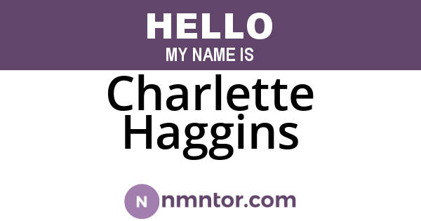 Charlette Haggins