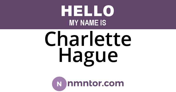 Charlette Hague